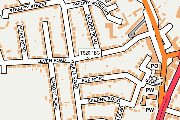 TS20 1BG map - OS OpenMap – Local (Ordnance Survey)