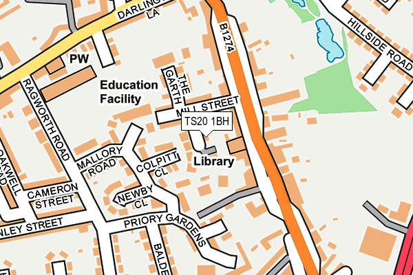 TS20 1BH map - OS OpenMap – Local (Ordnance Survey)