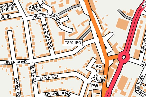 TS20 1BQ map - OS OpenMap – Local (Ordnance Survey)