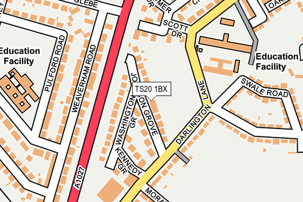 TS20 1BX map - OS OpenMap – Local (Ordnance Survey)