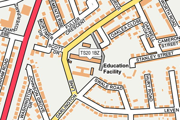 TS20 1BZ map - OS OpenMap – Local (Ordnance Survey)