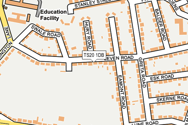 TS20 1DB map - OS OpenMap – Local (Ordnance Survey)