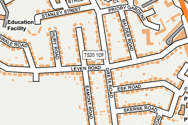 TS20 1DF map - OS OpenMap – Local (Ordnance Survey)