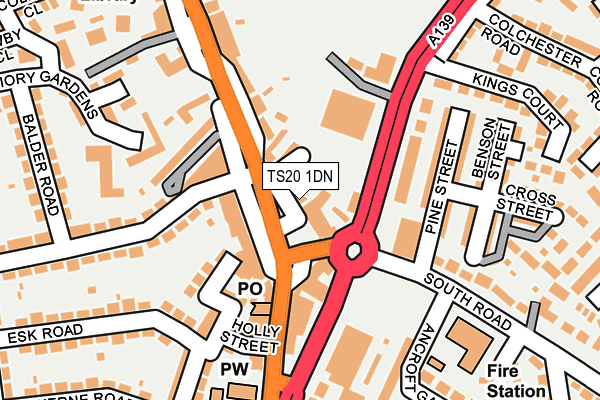 TS20 1DN map - OS OpenMap – Local (Ordnance Survey)