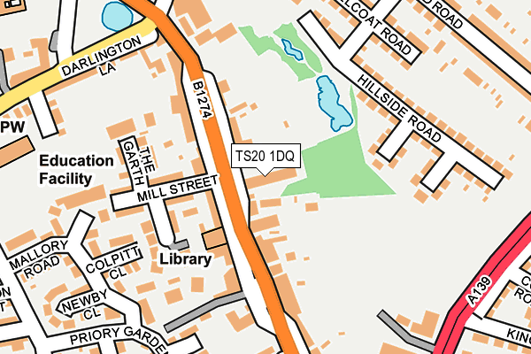 TS20 1DQ map - OS OpenMap – Local (Ordnance Survey)