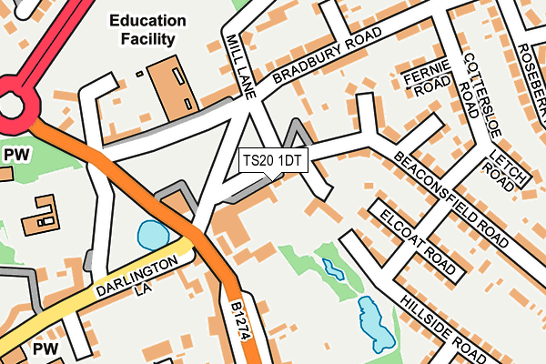 TS20 1DT map - OS OpenMap – Local (Ordnance Survey)