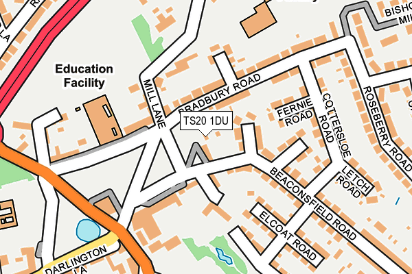 TS20 1DU map - OS OpenMap – Local (Ordnance Survey)