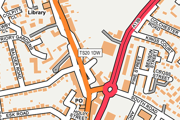 TS20 1DW map - OS OpenMap – Local (Ordnance Survey)