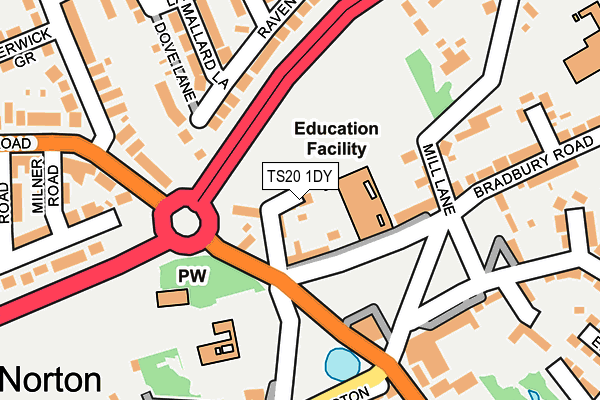 TS20 1DY map - OS OpenMap – Local (Ordnance Survey)