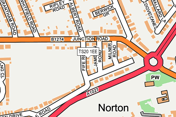 TS20 1EE map - OS OpenMap – Local (Ordnance Survey)