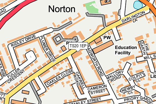 TS20 1EP map - OS OpenMap – Local (Ordnance Survey)