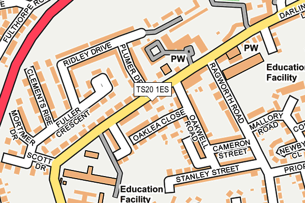 TS20 1ES map - OS OpenMap – Local (Ordnance Survey)