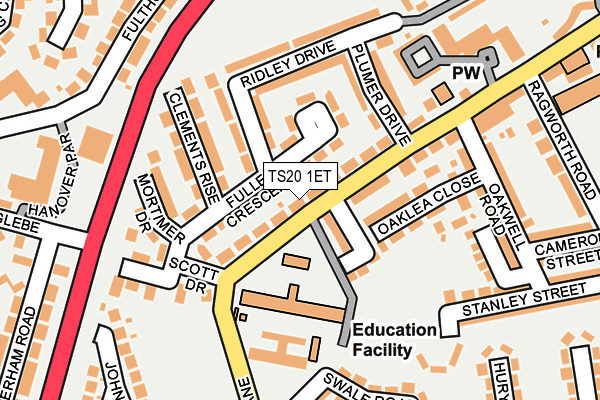 TS20 1ET map - OS OpenMap – Local (Ordnance Survey)