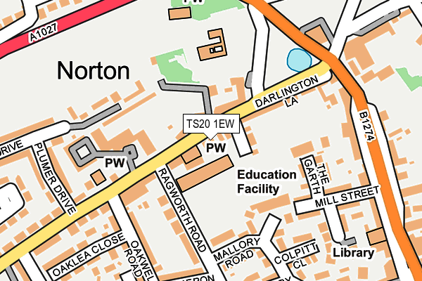 TS20 1EW map - OS OpenMap – Local (Ordnance Survey)