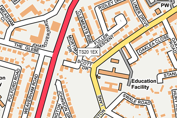 TS20 1EX map - OS OpenMap – Local (Ordnance Survey)
