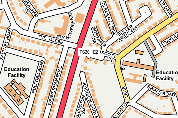 TS20 1EZ map - OS OpenMap – Local (Ordnance Survey)