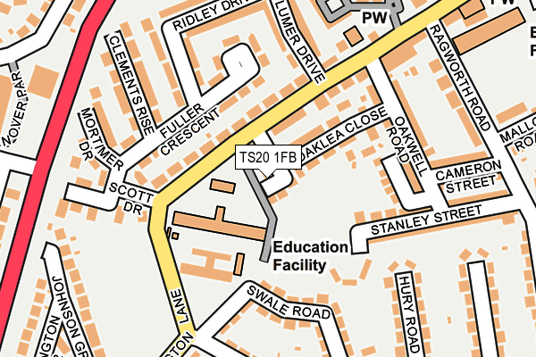 TS20 1FB map - OS OpenMap – Local (Ordnance Survey)