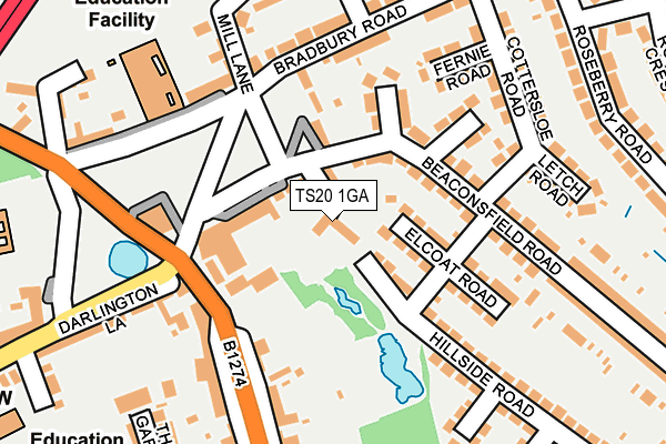 TS20 1GA map - OS OpenMap – Local (Ordnance Survey)