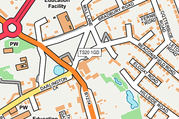 TS20 1GD map - OS OpenMap – Local (Ordnance Survey)