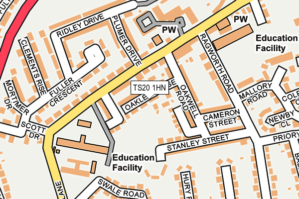 TS20 1HN map - OS OpenMap – Local (Ordnance Survey)