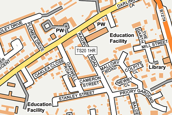 TS20 1HR map - OS OpenMap – Local (Ordnance Survey)