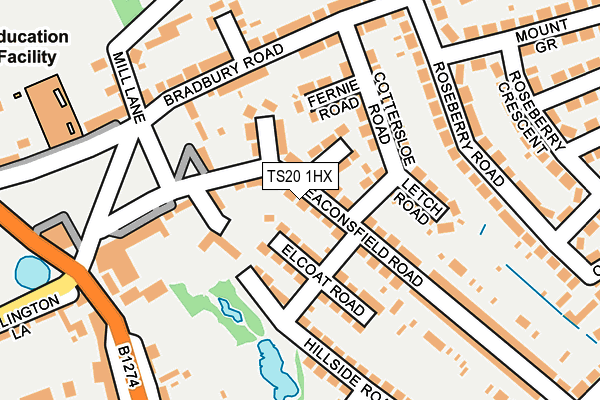 TS20 1HX map - OS OpenMap – Local (Ordnance Survey)