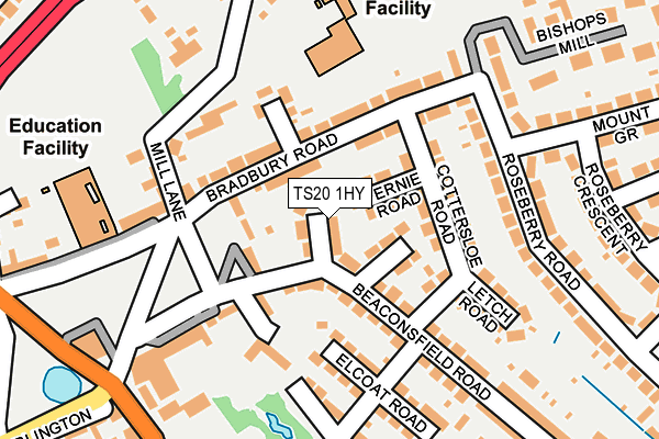 TS20 1HY map - OS OpenMap – Local (Ordnance Survey)