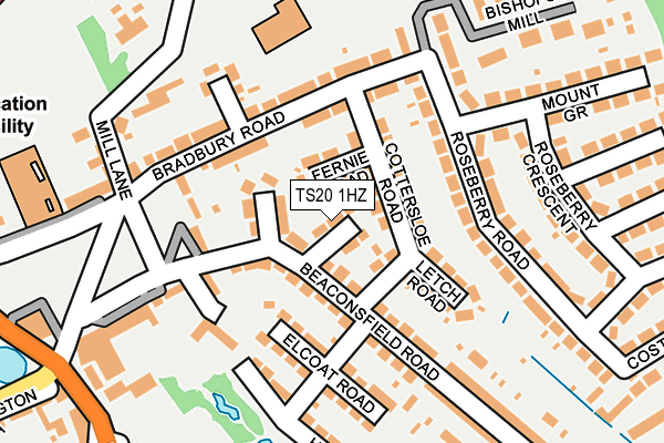 TS20 1HZ map - OS OpenMap – Local (Ordnance Survey)