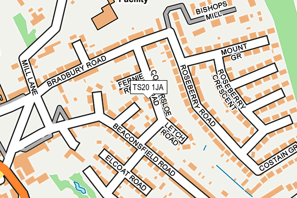 TS20 1JA map - OS OpenMap – Local (Ordnance Survey)