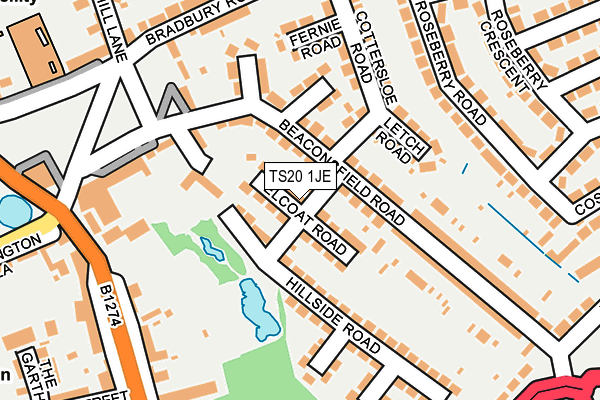 TS20 1JE map - OS OpenMap – Local (Ordnance Survey)