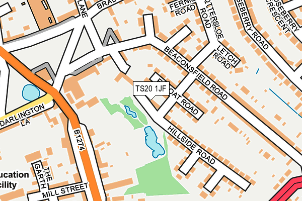 TS20 1JF map - OS OpenMap – Local (Ordnance Survey)