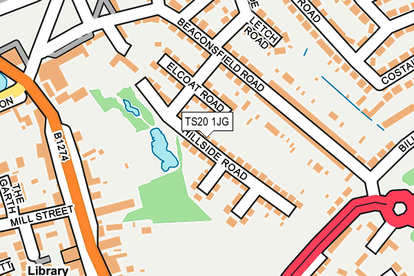 TS20 1JG map - OS OpenMap – Local (Ordnance Survey)