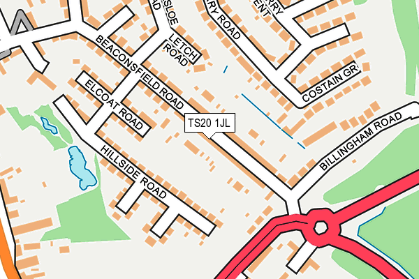TS20 1JL map - OS OpenMap – Local (Ordnance Survey)