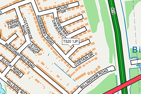 TS20 1JP map - OS OpenMap – Local (Ordnance Survey)