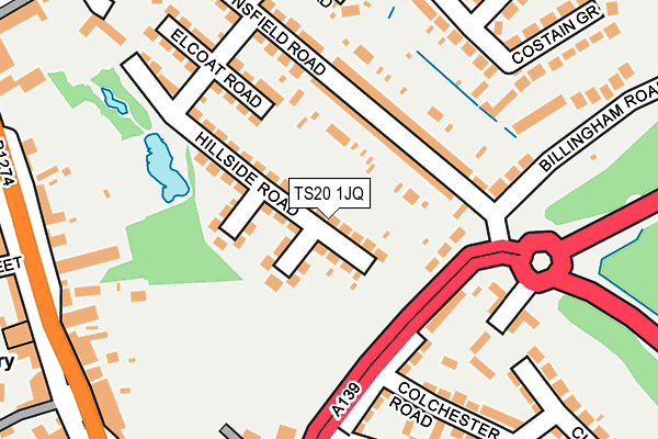 TS20 1JQ map - OS OpenMap – Local (Ordnance Survey)
