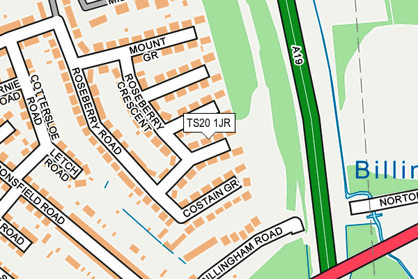 TS20 1JR map - OS OpenMap – Local (Ordnance Survey)