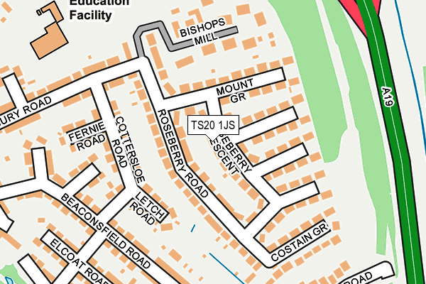 TS20 1JS map - OS OpenMap – Local (Ordnance Survey)
