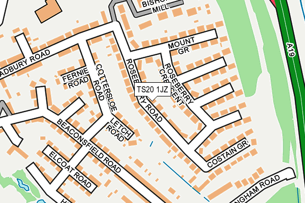 TS20 1JZ map - OS OpenMap – Local (Ordnance Survey)