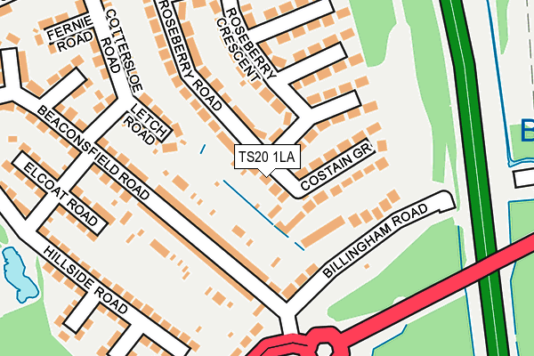 TS20 1LA map - OS OpenMap – Local (Ordnance Survey)