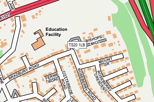 TS20 1LB map - OS OpenMap – Local (Ordnance Survey)