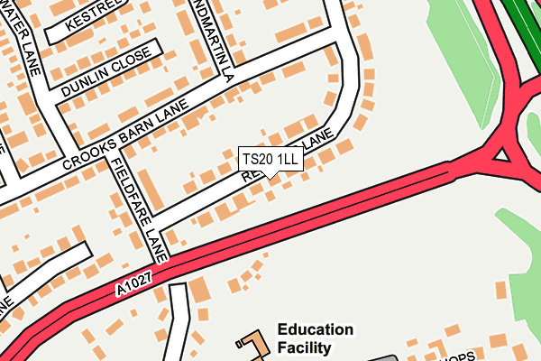 TS20 1LL map - OS OpenMap – Local (Ordnance Survey)