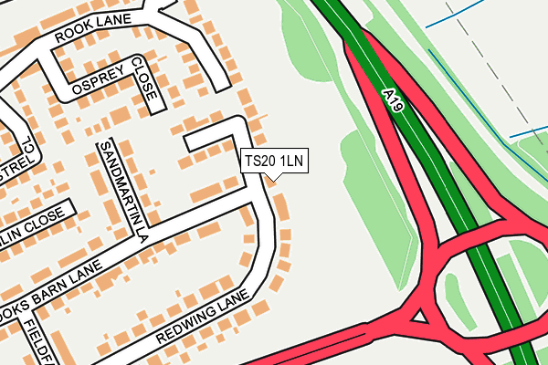 TS20 1LN map - OS OpenMap – Local (Ordnance Survey)