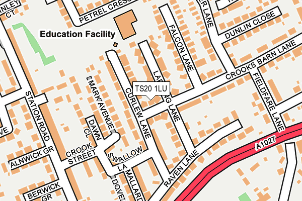 TS20 1LU map - OS OpenMap – Local (Ordnance Survey)