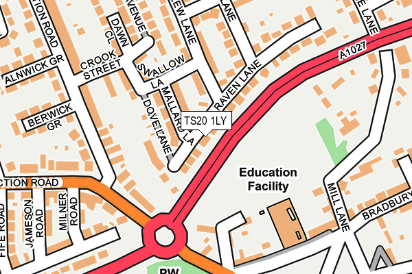 TS20 1LY map - OS OpenMap – Local (Ordnance Survey)