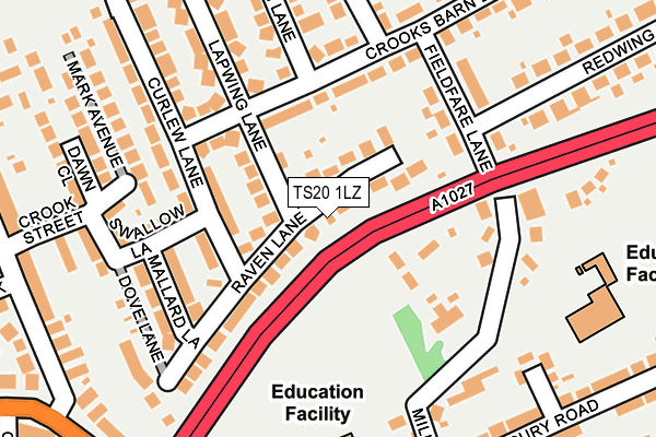 TS20 1LZ map - OS OpenMap – Local (Ordnance Survey)