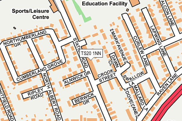 TS20 1NN map - OS OpenMap – Local (Ordnance Survey)