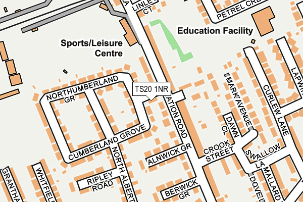 TS20 1NR map - OS OpenMap – Local (Ordnance Survey)