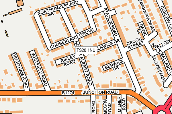 TS20 1NU map - OS OpenMap – Local (Ordnance Survey)