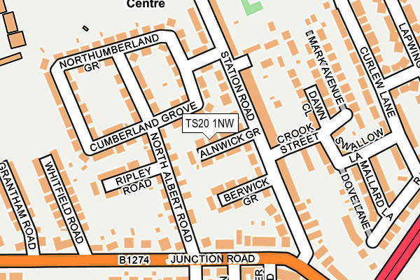 TS20 1NW map - OS OpenMap – Local (Ordnance Survey)