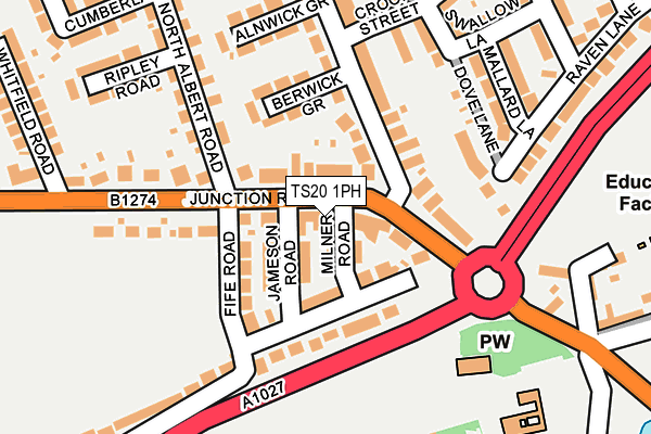 TS20 1PH map - OS OpenMap – Local (Ordnance Survey)